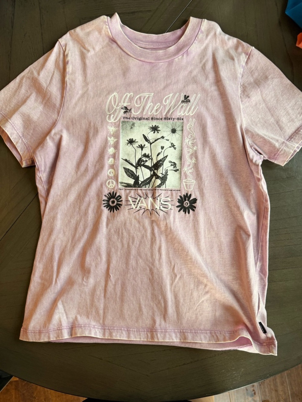 Vans Pink Floral 'Off The Wall' Graphic Tee
